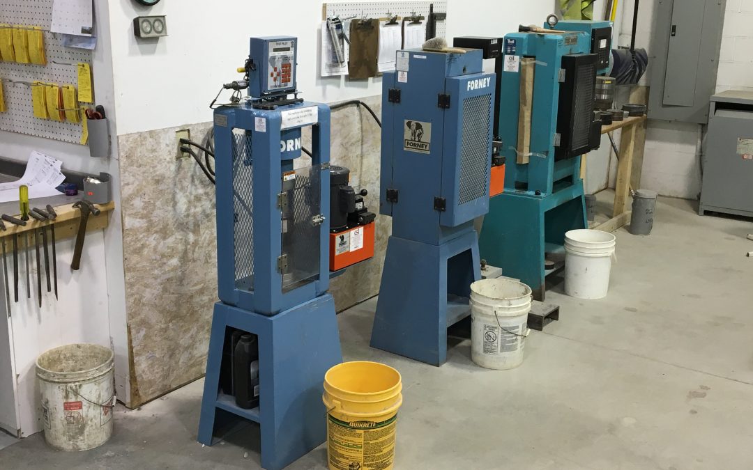 The End of the Road for Concrete Test Specimens: Compressive Strength Testing