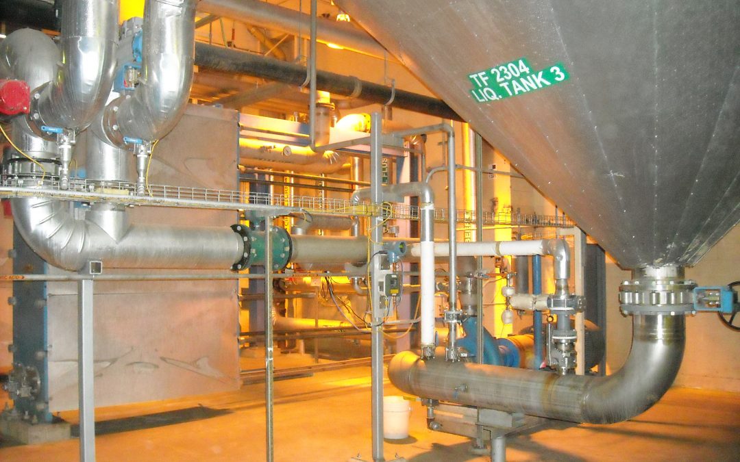 Interior of process facility