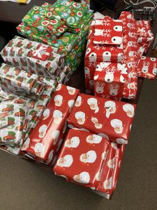 Wrapped Christmas gifts