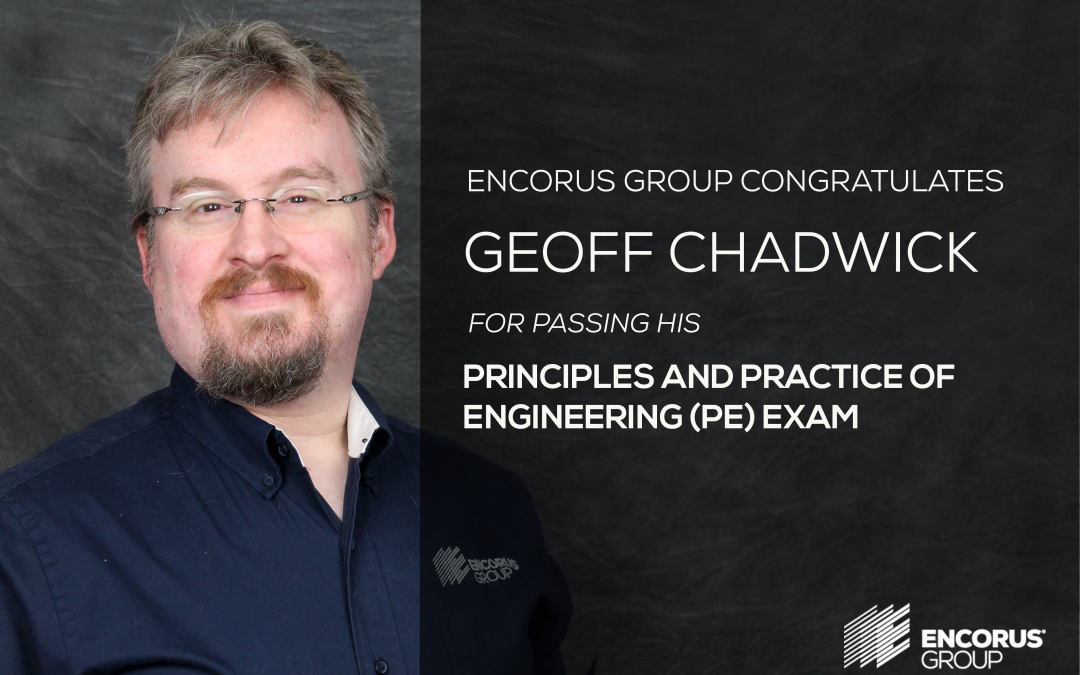 Geoff Chadwick Passes Principles and Practice of Engineering Exam
