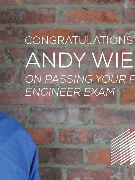 Andy Wiedemann Earns PE License