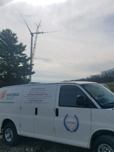 First Blade Installation at Arkwright Wind Farm